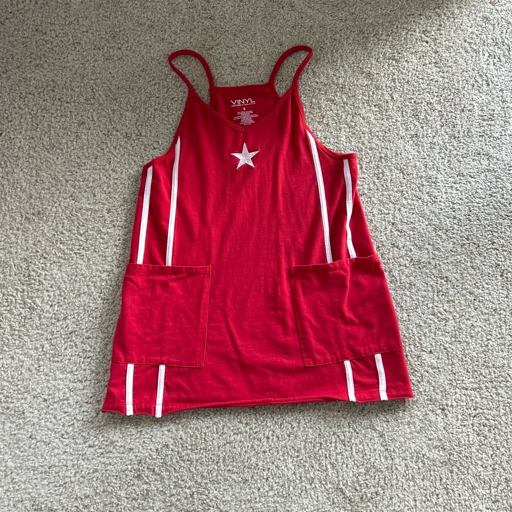 Vinyl Threads Red Star Mini Dress